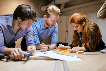 Fototapeta premium Group of designers working on a project
