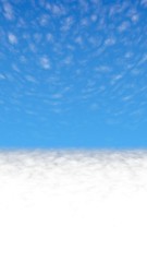 Blue sky background with white clouds. Cumulus white clouds in the clear blue sky in the morning. 3D illustration