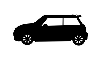 Obraz premium silhouette car on white background