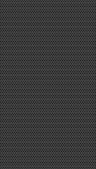 White honeycomb on a black background. Seamless texture. Isometric geometry. 3D illustration