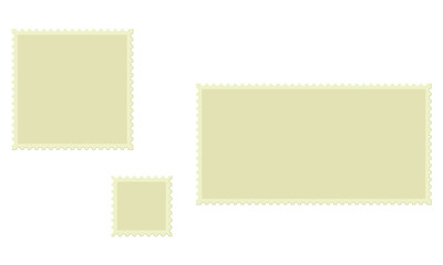 Blank vintage postage stamps vector icon isolated on white background.