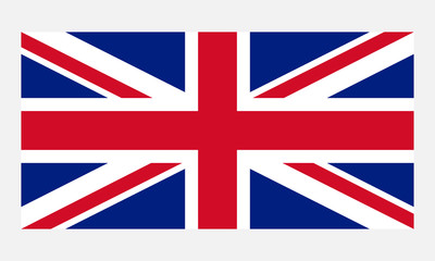 Flag of the United Kingdom vector icon isolated on white background.