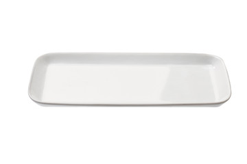 plate white on white background clear and without depth of field with clipping path