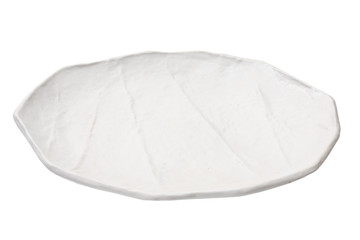 plate white on white background clear and without depth of field with clipping path