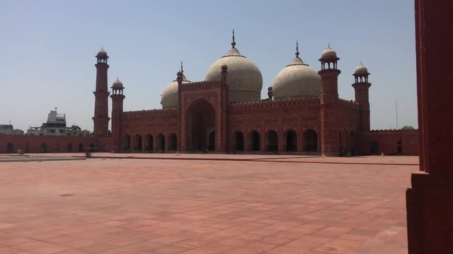 Badshahi mosque view from window lahore punjab pakistan
