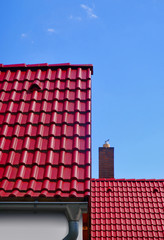 Naklejka premium roof with clay tiles