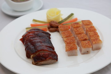 Roasted Duck with Crispy Pork