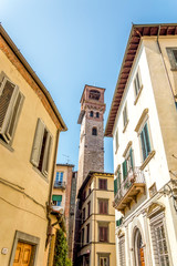 Fototapeta na wymiar Medieval center of Lucca, Tuscany, Italy