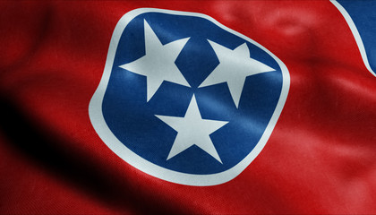 State of Tennessee Flag in 3D