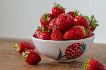 Ripe fresh red strawberries