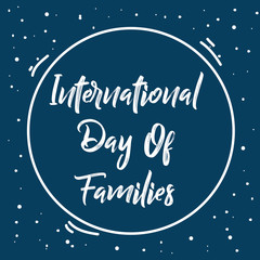 International Day of Families vector Template Design Illustration