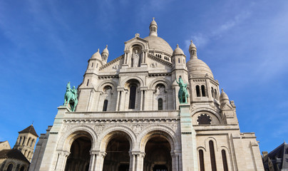 Fototapeta na wymiar Basilica of the Sacred Heart (Sacre Coeur) in Paris France. April 2019