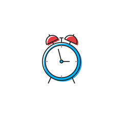 alarm clock vector icon concept design isolated on white background