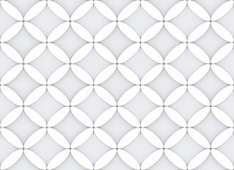 3d rendering. seamless modern oval in flower shape pattern design fabric wall background.