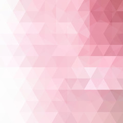 Abstract vector background with pastel pink triangles. Geometric vector illustration. Creative design template.