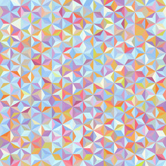 Vector seamless abstract background for design with blue, pink, yellow, orange triangles. Vector illustration
