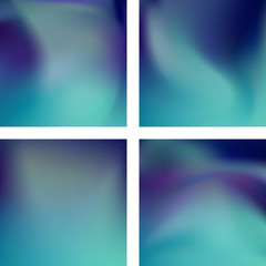 Fototapeta premium Set with blue abstract blurred backgrounds. Vector illustration. Modern geometrical backdrop. Abstract template.