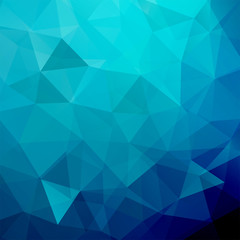 Obraz premium Abstract blue mosaic background. Triangle geometric background. Design elements. Vector illustration