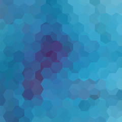 Fototapeta na wymiar Geometric pattern, vector background with hexagons in blue and purple tones. Illustration pattern