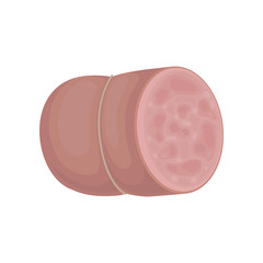 Sausage isolated on white background vector illustration.