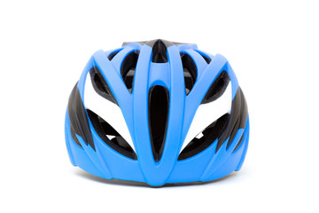 Fototapeta premium Blue cycling helmet