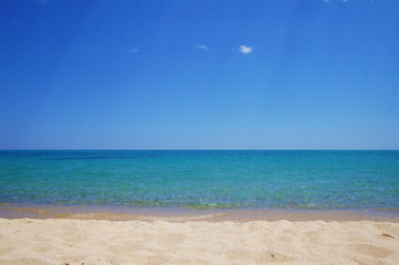 Transparent clean sunny ocean sea water waves for background and texture.