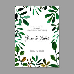 Elegant floral wedding invitation