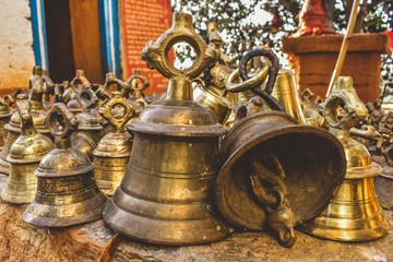 Fototapeta na wymiar Bells in temple