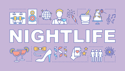 Nightlife word concepts banner