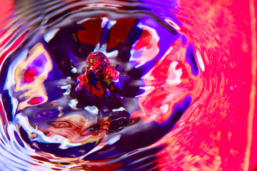 Water drops on colorful background 1