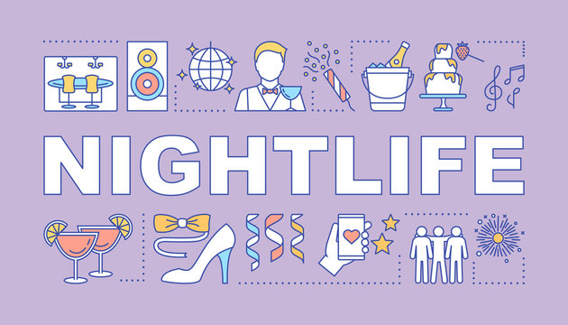 Nightlife Word Concepts Banner