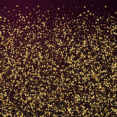 Gold confetti luxury sparkling confetti. Scattered