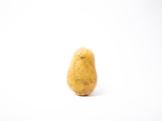 Potatoe with a white background