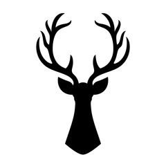 Reindeer Silhouette Pattern Background, vector illustration