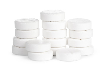 Medical pill tablet isolated on white