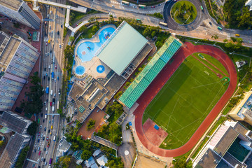 Top view of Hong Kong sport court