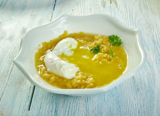 Spiced Lentils and Poached Eggs