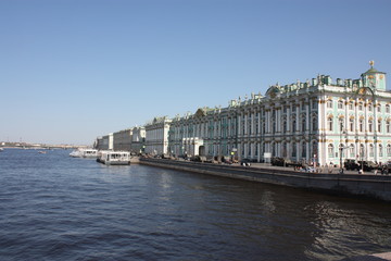Obraz premium the view of the river and the winter Palace