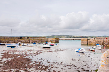 St. Michael's Mount, Marazion, Fischerboote, K&uuml;ste, Cornwall, S&uuml;dengland, Fr&uuml;hling, England