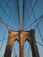 Brooklyn bridge. New York City, USA