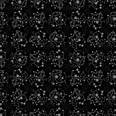 Plum blossom flower background. Seamless pattern. Vector. 梅の花パターン