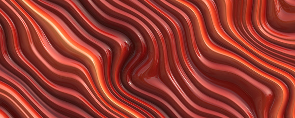 Obraz premium 3d red abstract flowing lines background 