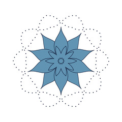 Lotus flower icon isolated on white background, logo design, modern print design