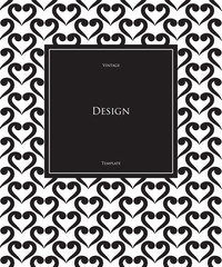 Luxury brochure design in black and white, leaflet premium, flyer template, fashion  layout template, vector illustration