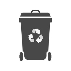 Isolated dumpster icon. Waste tank, waste disposal. Vector illustration.