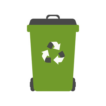 Isolated dumpster icon. Waste tank, waste disposal. Vector illustration.