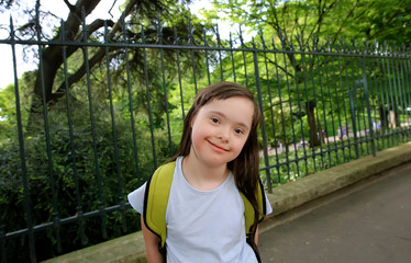 Little girl have fun in the park