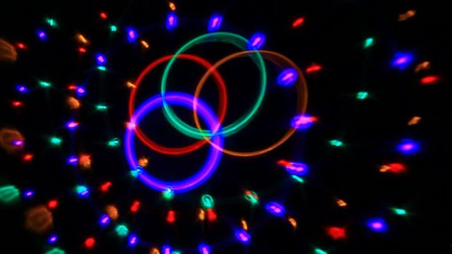 disco light rings dark background nobody hd footage 