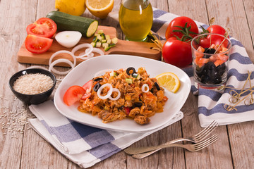 Gyros rice dish. 