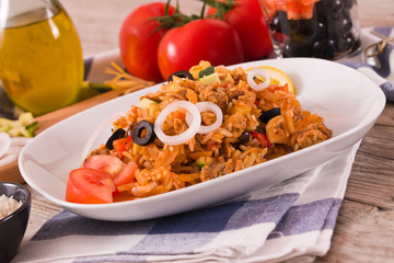 Gyros rice dish. 